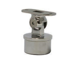 MOD 50 - RAIL SUPPORT BALL JOINER ROUND WITH SWIVEL FLAT SADDLE 316 STAINLESS STEEL