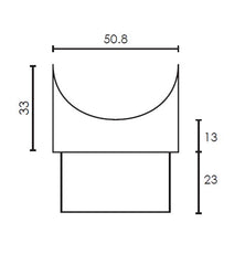 MOD 50 - ROUND 316 STAINLESS STEEL FLUSH RAIL SUPPORT