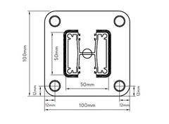 AUSTRALIS DELUXE BALUSTRADE - TWO WAY BASE PLATED POST 1050mm