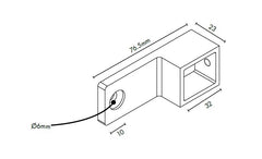 Summit Nanorail 25x21mm extended wall plate