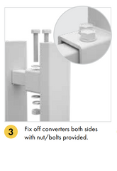 BARR Gate Converter - 1000mm High - White / Black