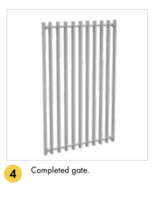 BARR Gate Converter - 1200mm High - White / Black