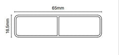 Island Grey Timber Look Aluminium Slat 65mm x 16.5mm slat with centre web 5800MM LONG
