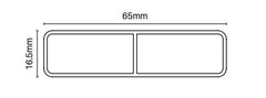Alumawood Timber Look, Aluminium slat, 65mm x 16.5mm slat with centre web 5800MM LONG