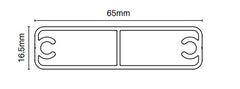 Alumawood Timber Look slat, 65mm x 16.5mm gate slat with centre web & 2x screw flutes 5800MM LONG