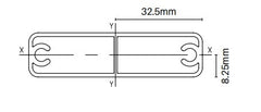 Alumawood Timber Look slat, 65mm x 16.5mm gate slat with centre web & 2x screw flutes 5800MM LONG