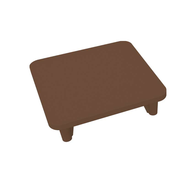 Alumawood Terrain Colour 65x65mm post flat top plate POWDER COATED ALUMINIUM - Image 1