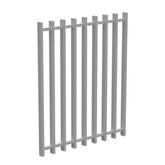 BARR 50 x 25 Aluminium Blade Gate - 1200mm H x 975mm W - White / Black - Pool Safe - Batten Gate