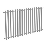 BARR Pool Fence Panel - 1200mm H x 2205mm W - White / Black, Pool Safe ,Aluminium Batten Fence