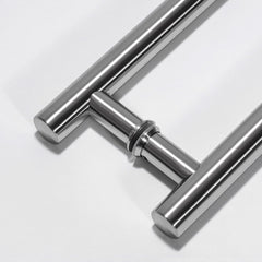H TYPE door handle, double sided, 600X32 500mm CTC Glass, Timber or Aluminium Doors