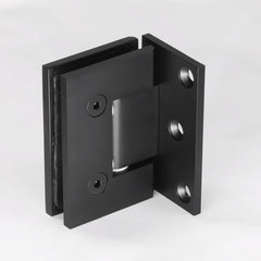 FORGE SHOWER HINGE MICRO GLASS TO WALL L-SHAPE 90 Degrees 6mm and 8mm glass - Matt Black