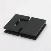FORGE SHOWER HINGE MICRO GLASS TO GLASS 180 Degrees 6mm and 8mm glass - Matt Black