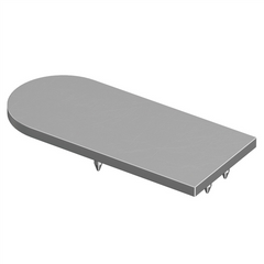 Batten End Cap - 90mm x 40mm for Curved Battens