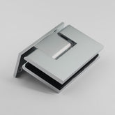FORGE CHROME SHOWER HINGE GLASS TO WALL L-SHAPE 90 Degrees 10mm glass - Pearl Chrome - Image 1