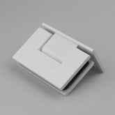 FORGE WHITE SHOWER HINGE GLASS TO WALL L-SHAPE 90 Degrees 10mm glass - Matt White