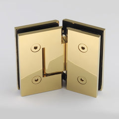 FORGE SHOWER HINGE GLASS TO GLASS 135 Degrees 10mm glass - Gold