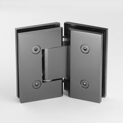 FORGE SHOWER HINGE GLASS TO GLASS 135 Degrees 10mm glass - Gunmetal Grey
