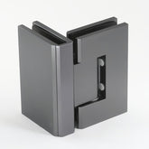 FORGE SHOWER HINGE GLASS TO GLASS 90 Degrees 10mm glass - Gunmetal Grey