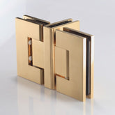 FORGE SHOWER HINGE GLASS TO GLASS BACK TO BACK 10mm glass - Brushed Brass