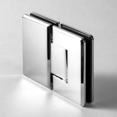 FORGE SHOWER HINGE BEVELLED GLASS TO GLASS 180 Degrees 10mm glass - Chrome