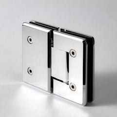FORGE SHOWER HINGE BEVELLED GLASS TO GLASS 180 Degrees 10mm glass - Chrome