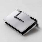 FORGE CHROME SHOWER HINGE GLASS TO WALL L-SHAPE 90 Degrees 10mm glass - Chrome - Image 1