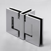 FORGE SHOWER HINGE GLASS TO GLASS BACK TO BACK 10mm glass - Chrome