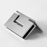 FORGE SHOWER HINGE GLASS TO WALL EXTENDED PLATE 90 Degrees - Chrome - Image 1