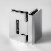 FORGE SHOWER HINGE GLASS TO GLASS 90 Degrees 10mm glass - Chrome