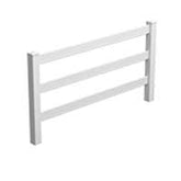 3 Rail Fencing PVC Hamptons fencing rails, Acerage PVC Fencing, 7 Year Warranty