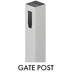 127MM X 127MM 1 way PVC gate post - Slat top 2500MM LONG
