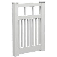Semi privacy gate 1000mm Wide 1200mm High Hamptons Gate PVC, 7 Year Warranty