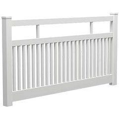 Semi privacy panel kit Hamptons fence panel 2388 x 1200mm PVC, 7 Year Warranty