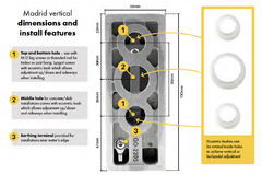 Side mount Madrid Vertical spigot FRICTION FIT - WALL MOUNT CLAMP