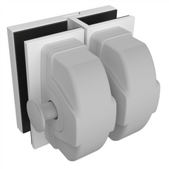 Master Range Glass Pool Fence Latch 180 Degrees - White Pool Fence Patch