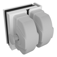 Master Range Glass Pool Fence Latch 180 Degrees - White Pool Fence Patch