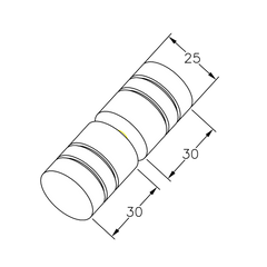 MICRO SHOWER KNOB Shower door - Matt White