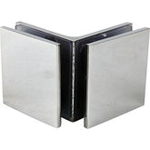 90 Degrees Glass to Glass Frameless Shower Screen Bracket - Chrome