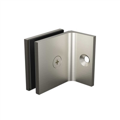 Brushed Nickel Shower Screen Wall Bracket Offset wall mechanically fixed bracket