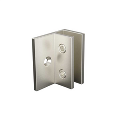Brushed Nickel Shower Screen Wall Bracket, Offset Wall bracket