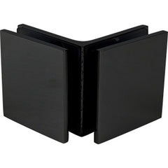90 Degrees Glass to Glass Frameless Shower Screen Bracket - Matt Black