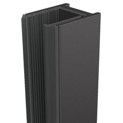 Matt Black Fixed Frameless Shower Screen Radius Corner Fixed Panel with Dry Glaze U Channels