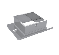 Oblong flange for 50mm square post
