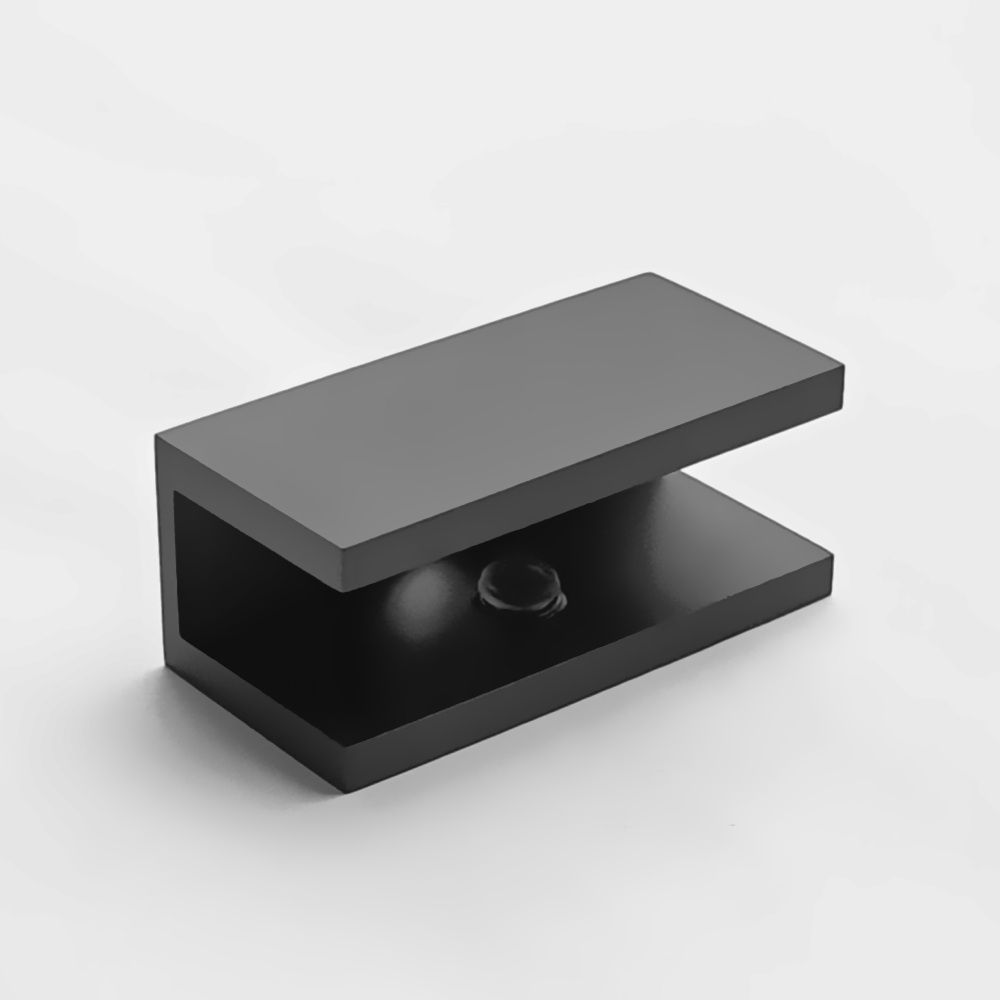 SHOWER SCREEN GLASS U BRACKET SQUARE 12MM GLASS - Image 1