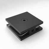 Frameless shower glass U BRACKET GLASS TO WALL MECHANICAL FIXING 90 Degrees - Matt Black