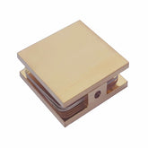 Frameless shower glass U BRACKET GLASS TO WALL MECHANICAL FIXING 90 Degrees - Brushed Brass