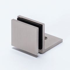 Frameless shower glass BRACKET SQUARE GLASS TO WALL 90 Degrees - Brushed Nickel