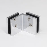 Frameless shower glass BRACKET SQUARE GLASS TO GLASS 90 Degrees - Chrome