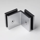 Frameless shower glass BRACKET SQUARE GLASS TO GLASS 90 Degrees - Satin Chrome