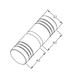 FRAMELESS SHOWER DOOR KNOB - Chrome